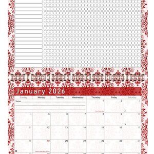 2027 Monthly Desktop/Wall Calendar/Planner - Habit Tracker (Edition #05)